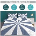thumbnail image 5 of 3 Pcs Soft Bedding Set, Includes 1 Duvet Cover with Zipper And 2 Pillow Shams,Aesthetic Pastel Blue And White Sunburst Twin(86"x70"), 5 of 8