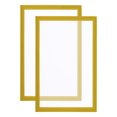 thumbnail image 1 of Unique Bargains Magnetic Sign Holder 8.5 x 11, 2 Pack Magnetic Display Frame A4 Magnetic Picture Frame for Refrigerator, Golden, 1 of 7