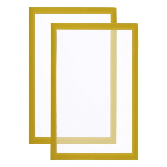 Unique Bargains Magnetic Sign Holder 8.5 x 11, 2 Pack Magnetic Display Frame A4 Magnetic Picture Frame for Refrigerator, Golden