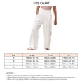 thumbnail image 5 of Whataatahia Pantalones De Pierna Ancha para Mujer Elásticos De Cintura Alta Color Puro Pantalones Casuales para Dama para Citas Diarias Playa Blanco L, 5 of 5