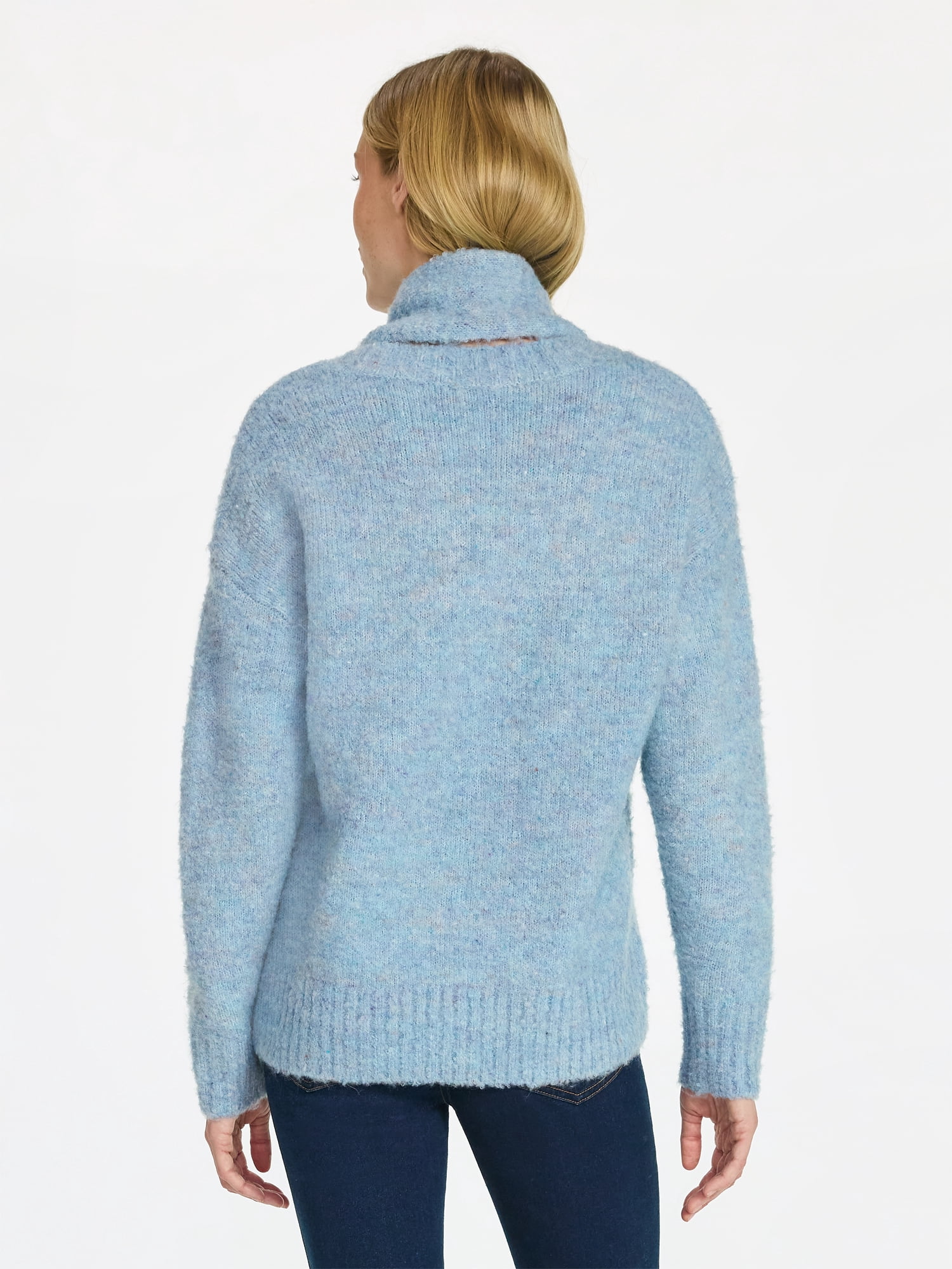 99 Jane Street Women's and Women's Plus Boucle Sweater and Scarf Set, Midweight, 2-Piece, Sizes XS-4X