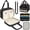Black(letter), variant on Breastmilk Cooler Travel Bag, Wearable Breast Pump Storage Bag Compatible with Momcozy/Eufy/Elvie/Willow/Medela Breast Pump with Ice Pack and Waterproof Mat,Khaki