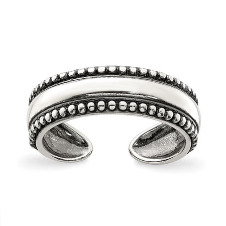 Auriga Fine Jewelry 925 Sterling Silver Antiqued Toe Ring for Women