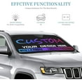 thumbnail image 3 of Custom Car Windshield Sun Shade with 1-4 Photo Personalized Picture Logo Text Car Sun Visor Customized Foldable Shield Vehicle Cover for Multi Cars Models SUV Trucks, 3 of 4