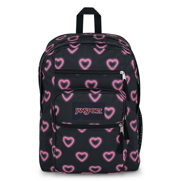 Mochila JanSport Happy Hearts negra para portátil de 15 pulgadas