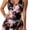 Black Orange Plants, variant on One Piece Swimdress Swimsuits for Women Tummy Control Swim Dresses Skirt Bathing Suit