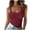Wine, variant on GERsome Women's Tank Tops Scoop Neck Solid Color Slim-Fit Basic Layer Cami Tank Summer Sleeveless Fitness Workout Casual Tops S-2XL