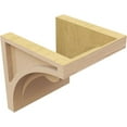 thumbnail image 5 of 7"W x 7"D x 7"H Wide Viola Rough Cedar Woodgrain TimberThane Corbel, Primed Tan, 5 of 6