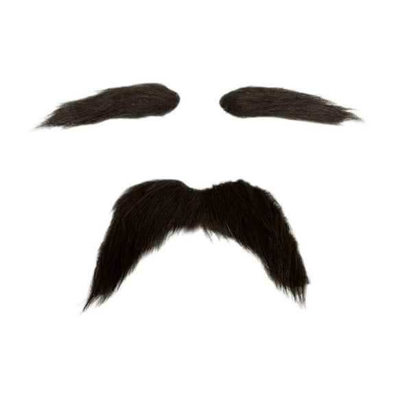 BELOVING 2Pcs Fake Mustache and Fake Eyebrows Decor False Facial Hair for Party Props Men