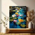 thumbnail image 6 of Impressionist Abstract Floral Pond Canvas Painting, Minimalist Flower Art for Living Room Bedroom, 6 of 8