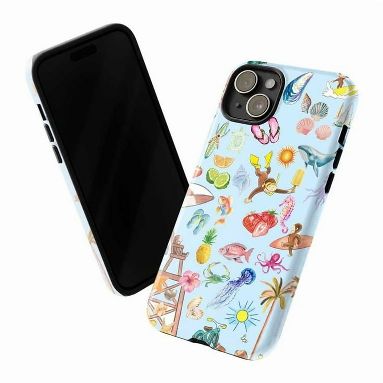 Curious Monkey Summer Beach Phone Case For iPhone 11 12 13 14 15 16 Pro Max Mini Plus, Ocean Doodle Design, Dual Layer Protective Cover - Walmart.com Curious Monkey Summer Beach Phone Case For iPhone 11 12 13 14 15 16 Pro Max Mini Plus, Ocean Doodle Design, Dual Layer Protective Cover - Walmart.com