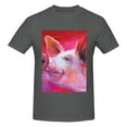 thumbnail image 4 of Bingfone Pink Pig Men'S Loose Fit Short-Sleeve Pocket T-Shirt, 4 of 7