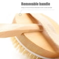thumbnail image 3 of 1pc Body Shower Brush Exfoliator Brush with Massage Nodes Removable Wood Handle, 3 of 8