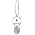 thumbnail image 1 of Massachusetts Flag Profile Silver Wing Car Pendant Decoration, 1 of 4