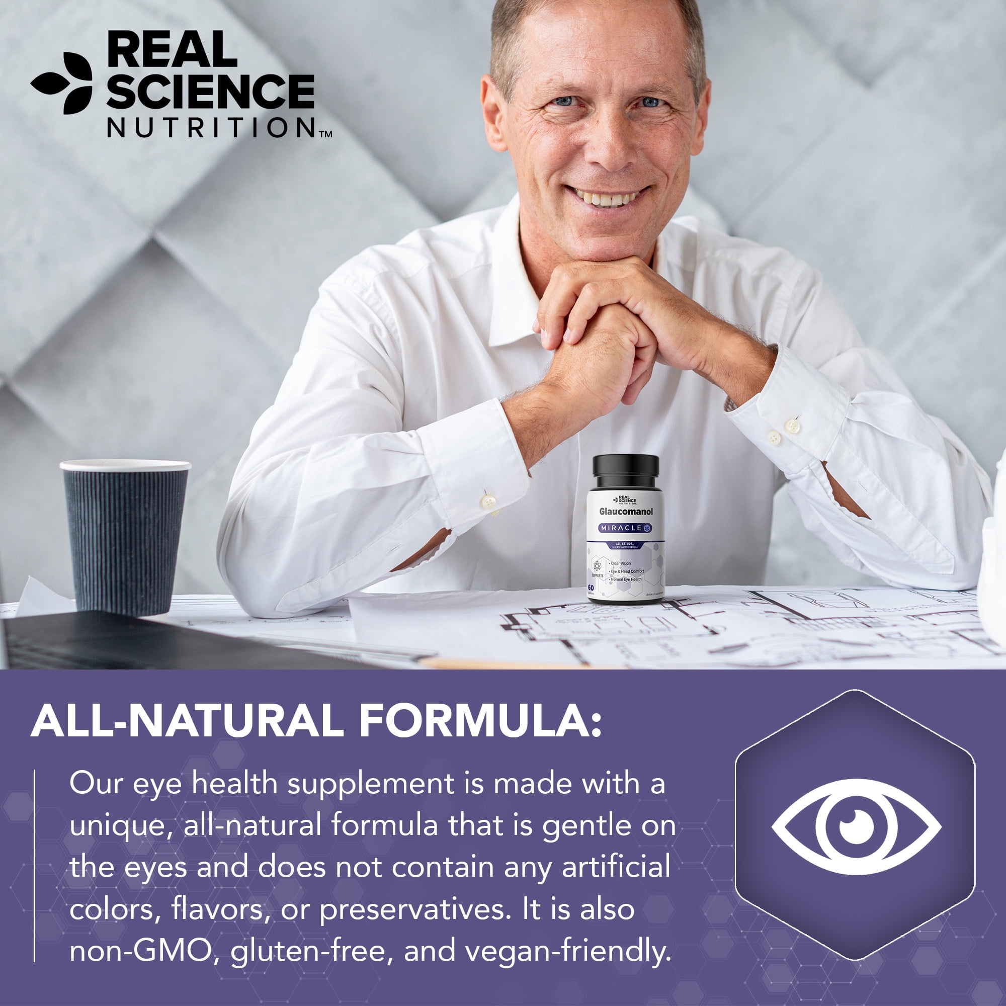 Glaucomanol Miracle - An All Natural Supplement - Vitamins For Vision Clarity, Vision Support Supplement, and Eye Health