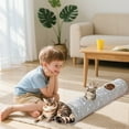 thumbnail image 3 of Extra Long Cat Tunnel Play Tube with Interactive Toys and Self Luminous Hideout for Indoor Bunny Rabbits Ferrets Puppy, 3 of 5