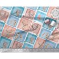 thumbnail image 3 of Soimoi Rayon Fabric Bird & Reindeer Face Patchwork Fabric Prints by Yard 56 Inch Wide, 3 of 3