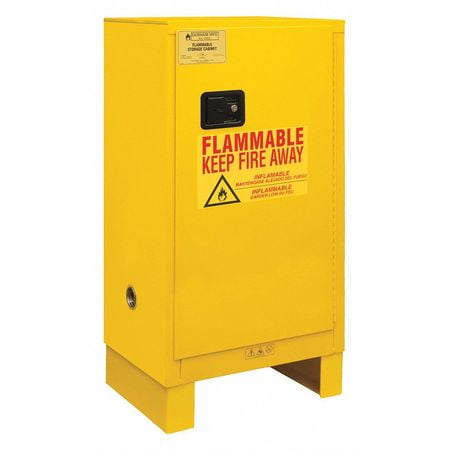 Durham Leg - durham 1016ml-50 50 in. flammable storage cabinets with legs, yellow - 16 gal