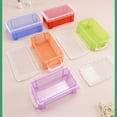 thumbnail image 5 of 6 Pcs Small Plastic Colorful Crayon Box with Lid, Trianu Stackable Storage Case Mini Organizer Containers Clear Latch Storage Bins for Jewelry Beads Craft Office Fishing Tool, 5.3 x 2.9 x1.9 inch, 5 of 7