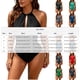 thumbnail image 4 of TaTaai Off Shoulder Bikini for Women, Backless Strap Swimsuit, Color Block Design with Soft Support, Ideal for Beach Wear, Pool Parties and Vacation Fun Gift, 4 of 5