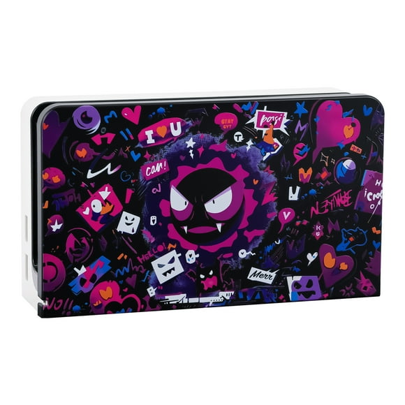 Estuche protector para Nintendo Switch Estuche protector transparente con traje de fantasma morado Estuche blando Caja de almacenamiento para NS