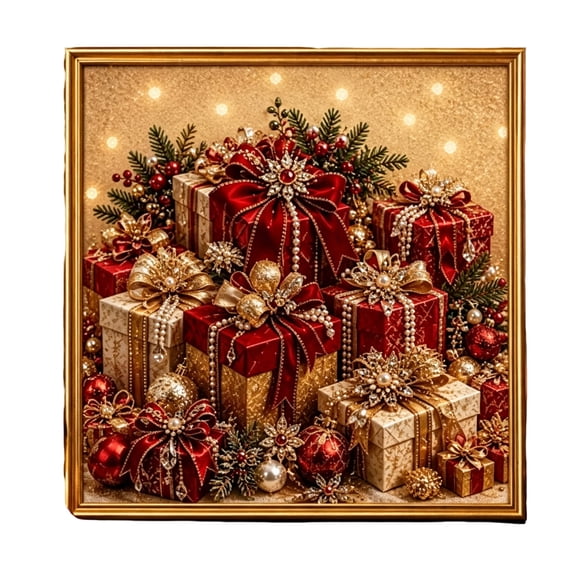 LEFXSMR Christmas Diamond Art Kits for Adults Warm DIY Pearl Diamond Art Kits for Adults Holiday Gifts & Merry Christmas Decorations Indoors