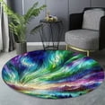 thumbnail image 6 of Round Area Rug, Aurora Borealis2 Non-Slip Floor Mat, Soft Washable Carpet for Living Room Bedroom Decor 24 Inch, 6 of 6