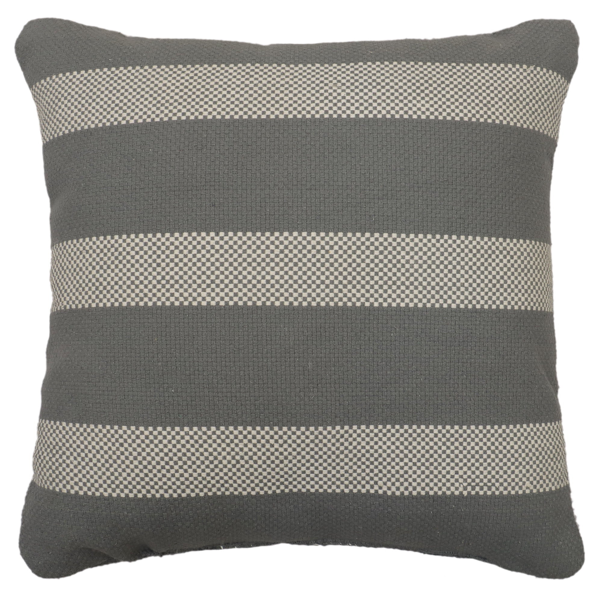Mainstays Elegant Striped Decorative Pillow, 18" x 18" Decorative Pillow, Silver