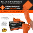 thumbnail image 2 of Dura-Gold Duratection 8 Mil Orange Super Duty Diamond Textured Nitrile Disposable Gloves, 10 Boxes of 100, Small - Latex Free, Powder Free, Food Safe, Safety Protection Work Gloves, Industrial, 2 of 7