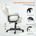 thumbnail image 2 of TINKLE WELL Executive Swivel Task Chair for Home and Office Adjustable Height Modern PU Leather-White, 2 of 6