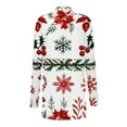 thumbnail image 3 of Guieoi Jackets for Women Clearance under $10.00 Ladies' Fashionable Christmas Printed Long Sleeved Cardigan Jacket Top Green Black*Friday/Cyber*Monday Clearance, 3 of 6