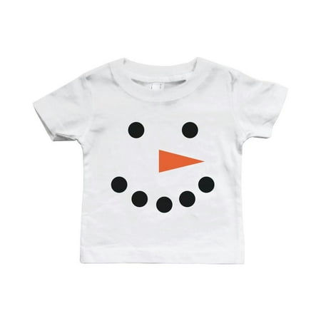 Graphic Snap-on Style Baby Tee Infant Tee - Snowman