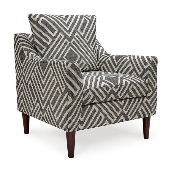 Bowery Hill Contemporary Charcoal Polyester Upholstery Accent Chair