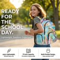 thumbnail image 4 of Yuyamidu Sea Turtle 4Pcs Backpack Set for Kids Teens Elementary Middle School Bookbag with Lunch Box Pencil Case Water Bottle Bag 17 Inch School Bag for Boys Girls Travel Daypack, 4 of 7