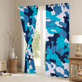 thumbnail image 3 of Homewish Abstract Camouflage Black Out Curtains for Kids Children Teens,Blue Black Curtains Pack of 2 (42x63 Each),Geometric Camo Bedroom Curtains,Luxury Bedroom Decor, 3 of 6