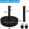 thumbnail image 4 of CHUANK Support de Parasol de Marché 20” Robuste avec Support en Acier Rempli d'Eau pour Jardin Extérieur - Base Ronde, 4 of 7