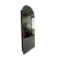 thumbnail image 3 of LEDREM Wide Arched Mirror Jewelry Cabinet, LED Wall/Door Mounted Organizer with Lockable Storage & Interior Mirror, Ink Black, 3 of 8
