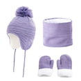 thumbnail image 1 of Velvet Neck for Warmth, Childrens Hats, Scarves, Gloves, 3 Piece Set, 1 of 1