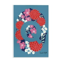 Stupell Industries Floral Bloom Letter Q Botanical & Floral Painting Unframed Art Print Wall Art, 10 x 15