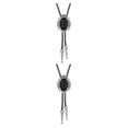 thumbnail image 3 of Guardurnaity Corbatas Collar Colgante Festival Fiesta Aniversario Cumpleaños Escuela Compras Citas Moda Simple Joyería Mujer Hombre Negro Negro 2Conjunto, 3 of 6