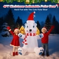 thumbnail image 2 of 4FT Christmas Inflatable Polar Bear Indoor Outdoor Decorations, Blow up Bear Festival Decoration, Built-in Bright LED Lights Holiday for Lawn Garden Party Yard Home Porch C80, 2 of 3