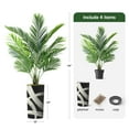 thumbnail image 3 of Artificial Tree in Contemporary Pattern Planter, Fake Areca Tropical Palm Silk Tree for Indoor and Outdoor Home Decoration - 66" Overall Tall (Plant Pot Plus Tree), 3 of 5
