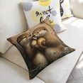 thumbnail image 5 of otters hugging seashells Linen toss pillowcase decoration pillowcase gifting preferred 20x20 inch cushion cover sofa pillowcase sofa bedroom living room car, 5 of 8