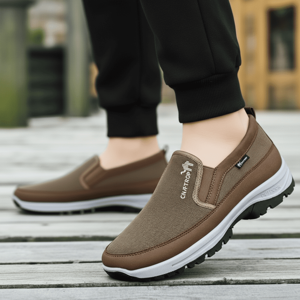 CNA.TROP Men's Slip on Casual Shoes Lightweight Breathable Anti-Slip Walking Shoes, Outdoor Hiking Shoes