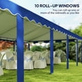 thumbnail image 5 of Outsunny 16.5' x 33' Large Party Tent, Heavy Duty Outdoor Canopy Tent Shelter with Removable Sidewalls, 10 Windows, Blue, 5 of 10