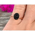thumbnail image 5 of 1.25 Carat 8x6mm Oval Cut Black Diamond Moissanite Solitaire Engagement Ring On 10k Rose Gold Art Deco Shining Startling Ring Anniversary Gift, 5 of 5