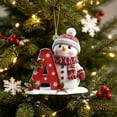 thumbnail image 4 of SPOORYYO Christmas Tree Ornament Hanging Decor, Acrylic Christmas Decoration Pendant with Hanging Rope for Tree, Wreath, Wall and Holiday Display, STYLE A, 4 of 7
