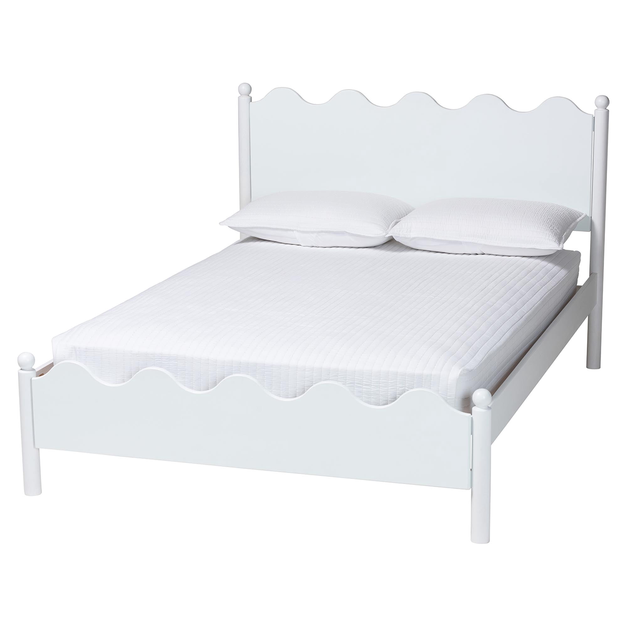 Baxton Studio Malaya Modern Platform Bed, Full, White