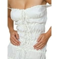 thumbnail image 5 of Franhais Women Sling Dress, Spaghetti Straps Lacing Pleated See-through Summer Mini Dress for Club, 5 of 9