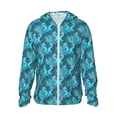 thumbnail image 2 of Uemuo Seahorse Pattern Women's Full Zip UPF 50+ Sun Protection Hoodie Jacket Long Sleeve Sun Shirt Hiking Outdoor Performance with Pockets-3X-Large, 2 of 9